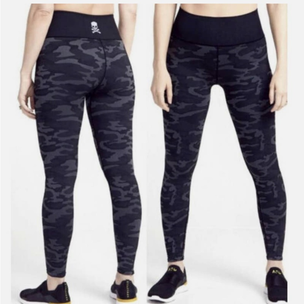SOUL by SOULCYCLE Seamless Gray Camo Camouflage Leggings Women's XS